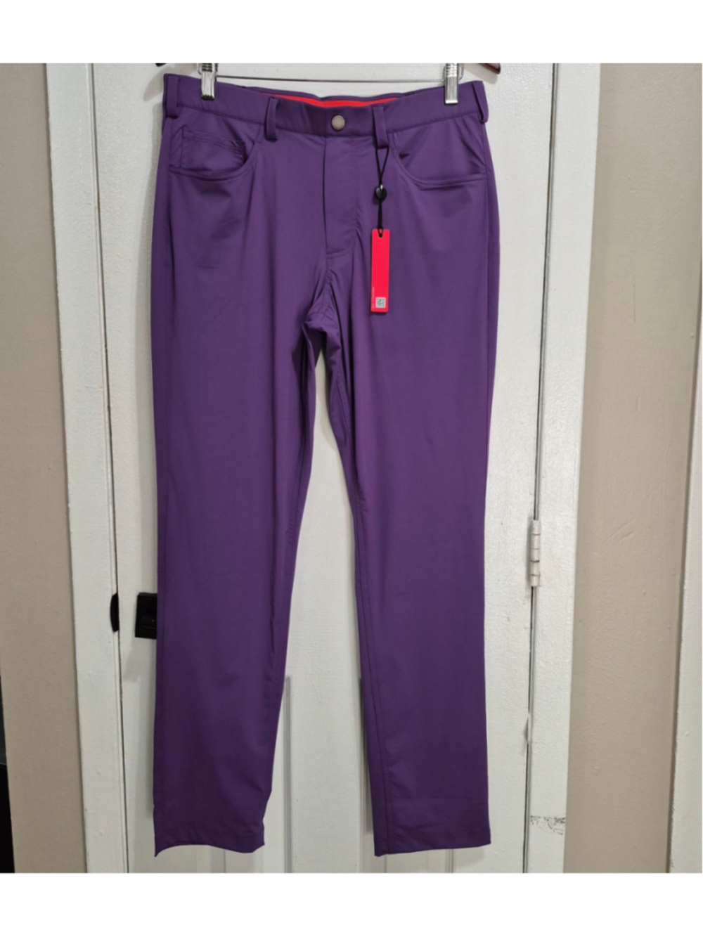 Men's REDVANLY Purple Chino Pants Size M